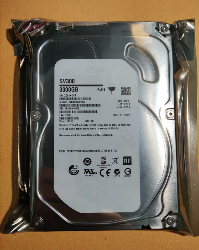 st 3t机械硬盘3tb 3000g sata串口 台式 监控硬盘3.