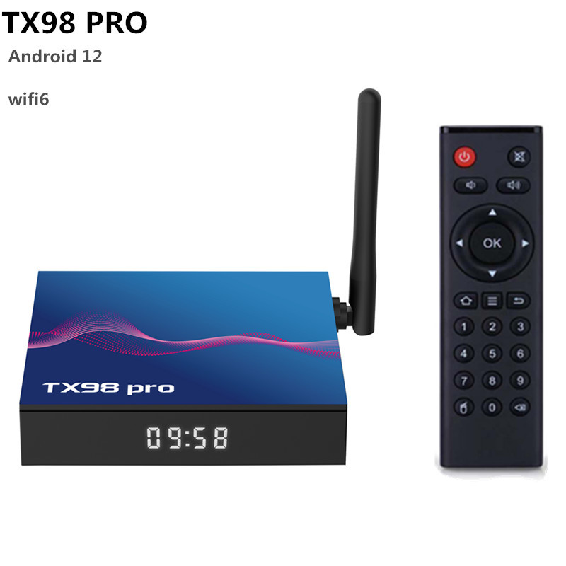 TX98 PRO机顶盒H618 4G/64G 安卓12.0 4k高清双频WIFI6+BT5 tvbox
