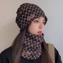韩版秋冬新款帽子女冬季双面两用围脖时尚百搭保暖冷帽包头帽围巾
