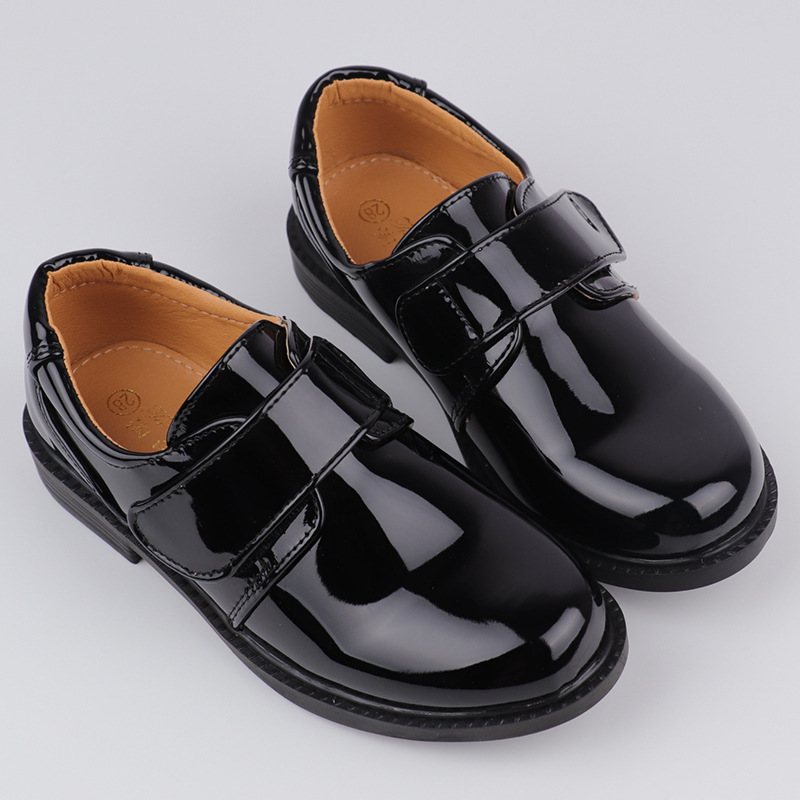 男童鞋儿童皮鞋男孩子表演鞋学校礼服鞋子中学生小孩黑色尖头校鞋
