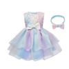 兒童禮服公主裙夏季2022新款鋼琴演出服蓬蓬紗花童女寶寶周歲禮服
