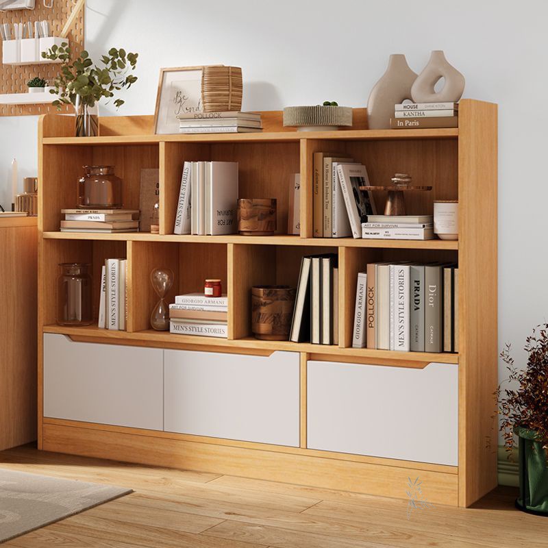 防尘柜子靠墙储物柜收纳柜书柜落地家用实木色书架置物架客厅矮柜