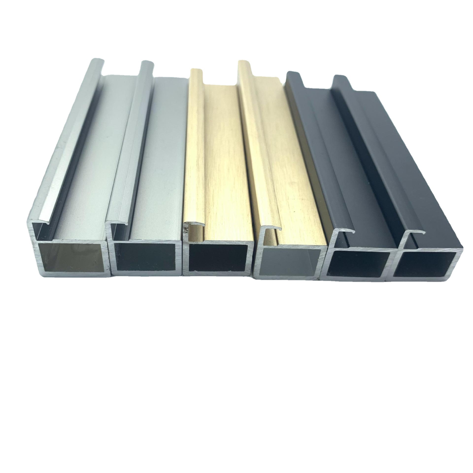 20极简门框 畅销款玻璃柜门铝型材 20极简型材哑黑/拉丝金/绅士灰