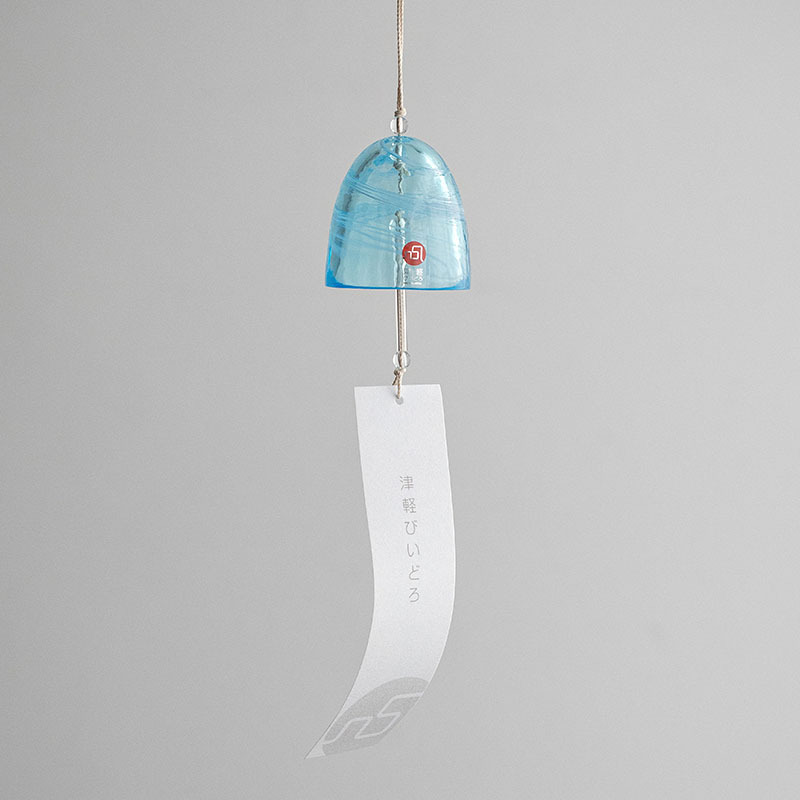 日本进口石塚硝子津轻彩色玻璃风铃日式小清新手工家居挂饰