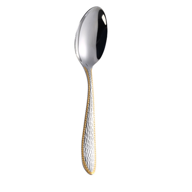 Mirror Polished Middle East Market Gold Plated Tableware Russian Gold Plated Knife, Fork and Spoon Suit Stainless Steel Knife and Forks