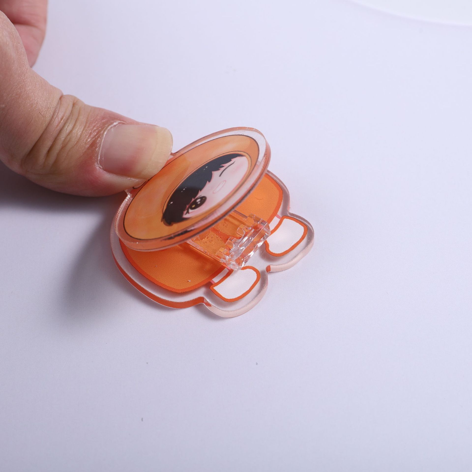 厂家定制亚克力透明pp夹子可爱动漫手账夹人物卡通明星透明书夹