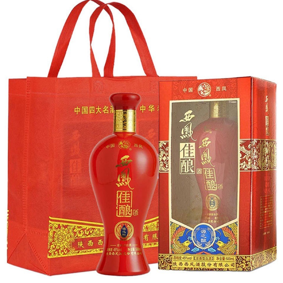 西凤佳酿 45度 浓香型白酒500ml*6瓶商务送礼婚宴整箱-阿里巴巴
