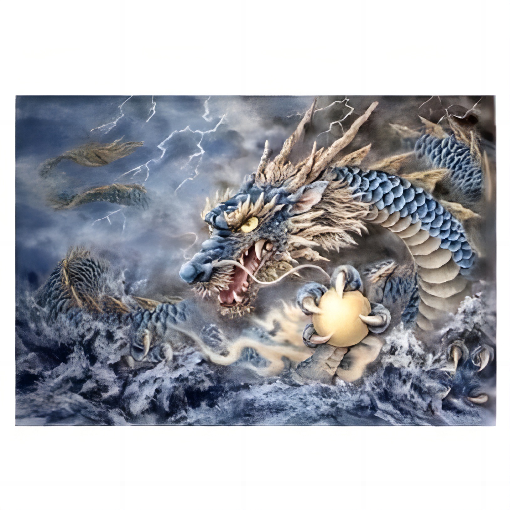 钻石画方钻满钻客厅中国龙霸气龙图砖石画5d十字绣满绣钻石绣新款-阿