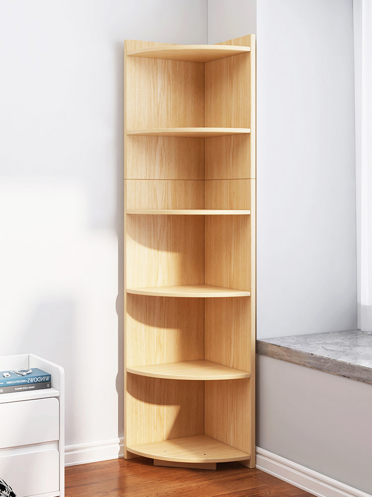 转角柜墙角柜简约家用三角形墙角置物架客厅边柜书架落地拐角书柜