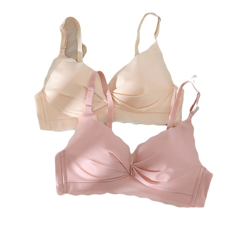 内衣女小胸聚拢收副乳防下垂薄款性感夏季文胸痕钢圈胸罩套装