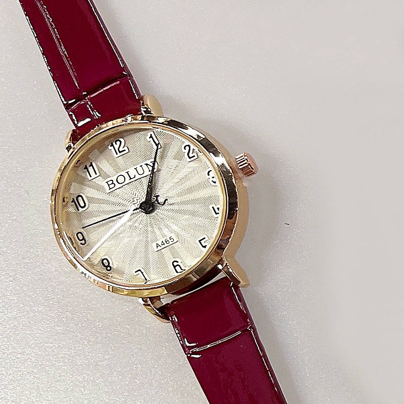 bolun博伦时尚圆形女士皮带手表网红学生女表watch跨境外贸表a465