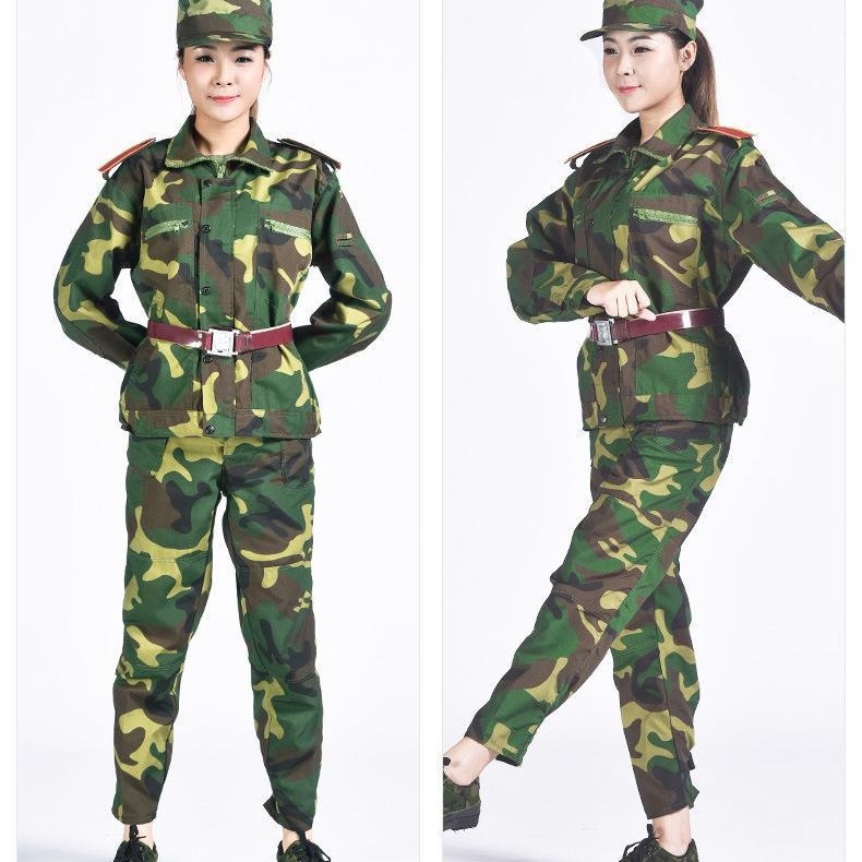 中小学生夏季薄款迷彩服套装军训服 两件套 三件套等库存尾货批发