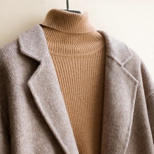 茧型双面羊绒大衣女短款小个子秋冬季新款羊毛双面呢毛呢外套