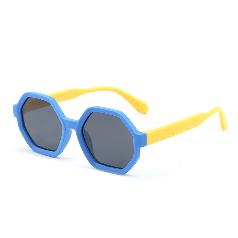 New Children's Polarized Polygon Sun Glasses Cross-Border Wholesale Boys and Girls Casual Decorative UV-Proof Sunglasses