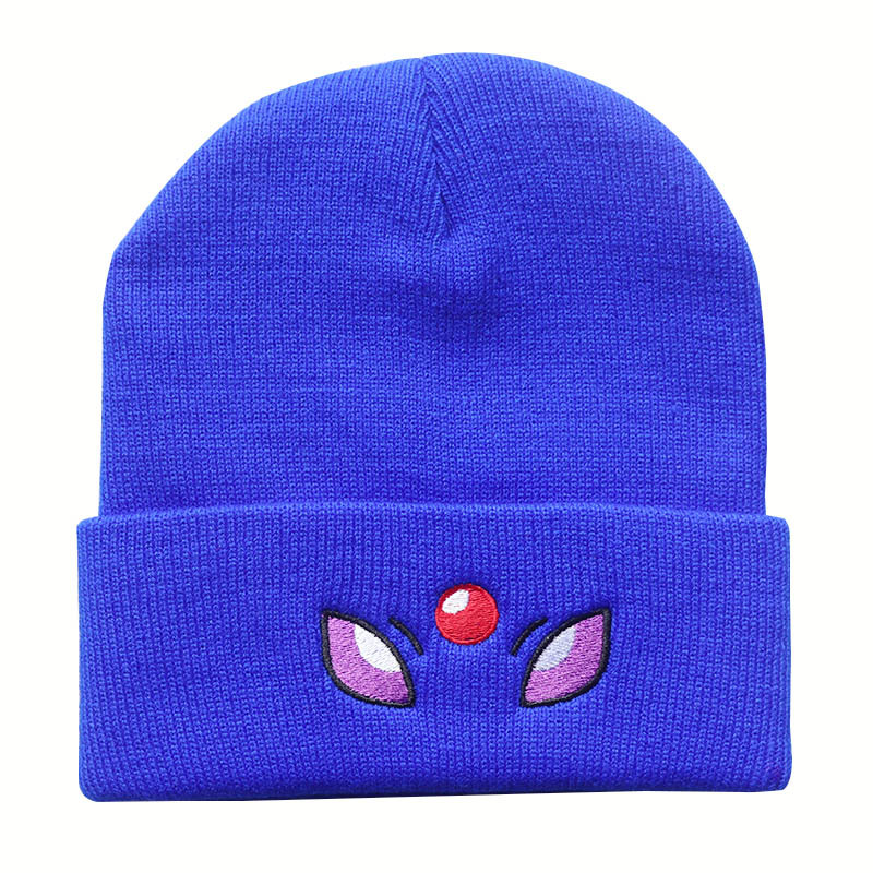European and American Popular Men's and Women's Autumn and Winter Hat Cartoon Cute Eyes Woolen Cap Outdoor Keep Warm Knitted Hat