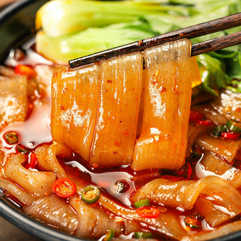 燕周火锅川粉免泡流汁宽粉火锅粉带调料烫火锅食材手工红薯粉苕皮