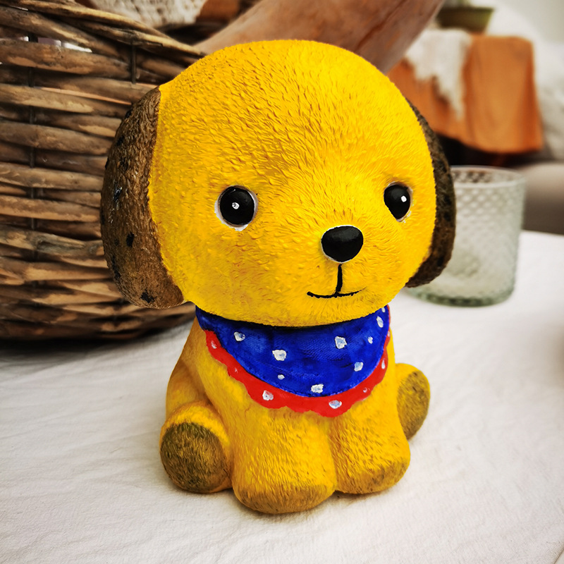 男女童手工diy彩绘石膏娃娃涂色公仔搪胶存钱罐绘画白胚搪瓷玩具