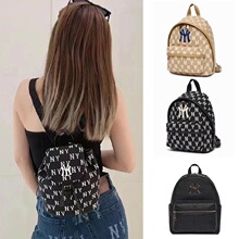 【中小号双肩包】韩国代购mcm专柜正品 侧铆钉经典印花logo背包女