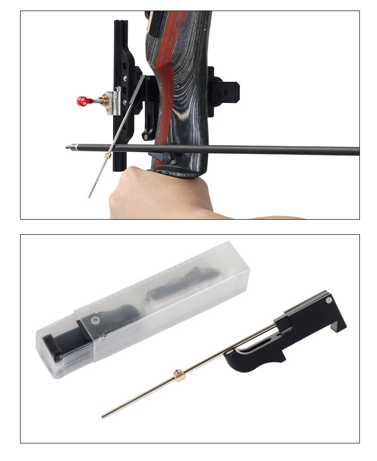 跨境新款竞技反曲弓箭信号响片磁吸发声可调节滑块瞄准器配件器材