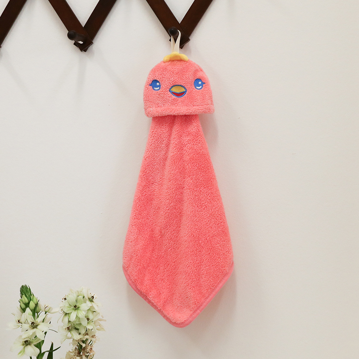 Household Hanging Absorbent Hand Towel Cute Animal Towel Bathroom Bathroom Soft Cartoon