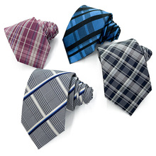 嵊州时尚西装男士领带批发定制提花男式条纹格子领带加工厂家
