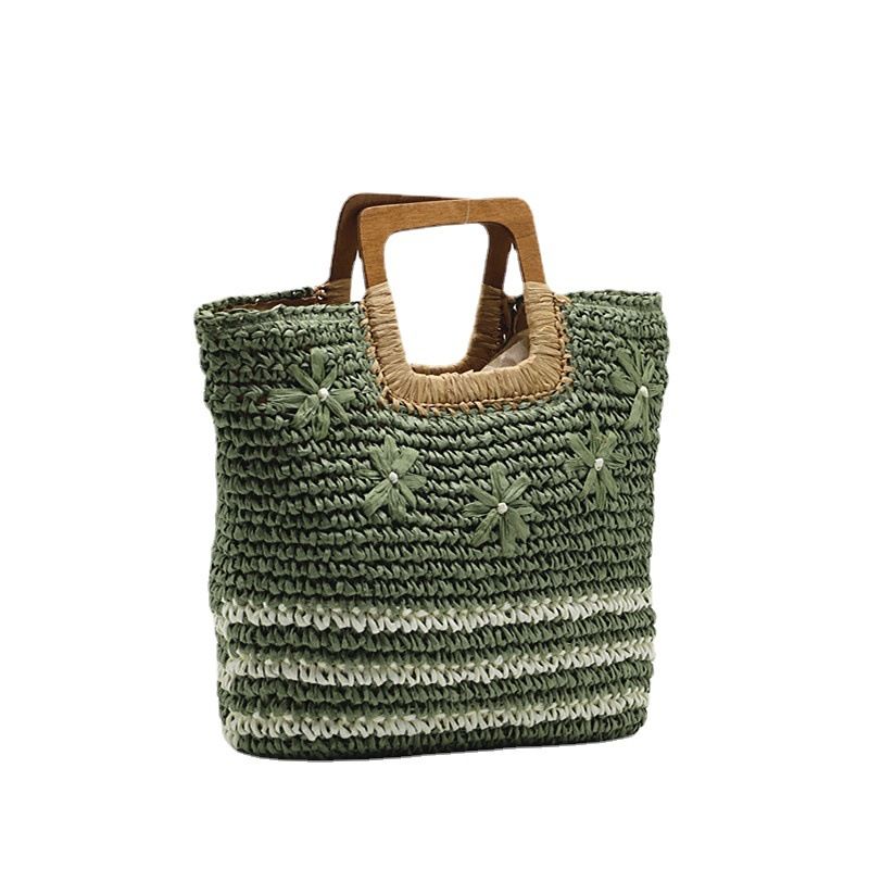 Hand-Held Bearded Needle Bag Hand Embroidery Straw Bag Paper Woven Bag