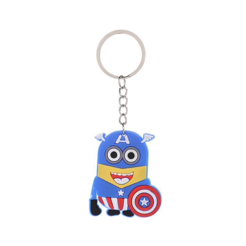 avengers keychain pvc silicone cute cartoon promotional small gift