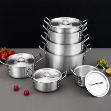 厂家非洲外贸铝锅7件套套锅铝制砂光aluminium pot set 7in1