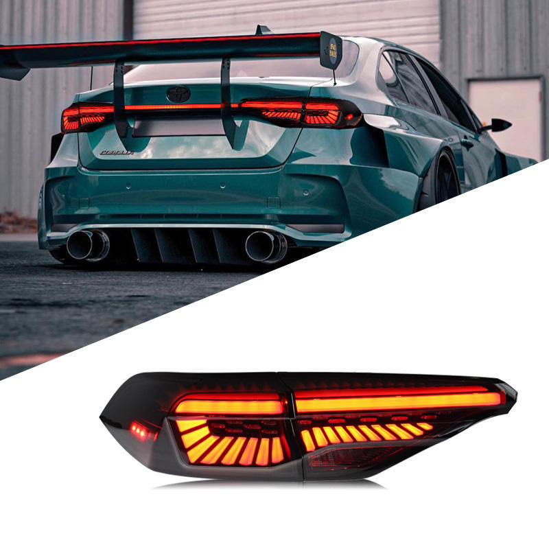 适用于19-21款新卡罗拉尾灯总成改装led行车灯流水转向灯贯穿尾灯