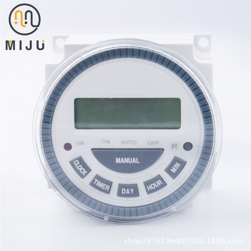 跨境时控开关一周可编程可循环定时时间控制器内置机芯定时器