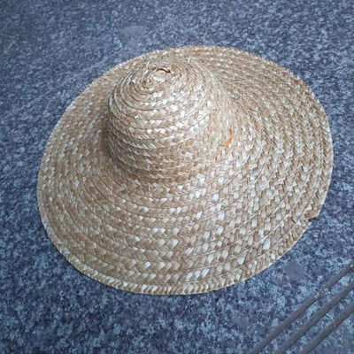 农民草帽批发工地农活户外劳动遮阳帽子可印logo透气编制麦秆草帽