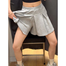 灰色美式甜酷高腰直筒高个子工装裤女2024新款设计感短款休闲裤