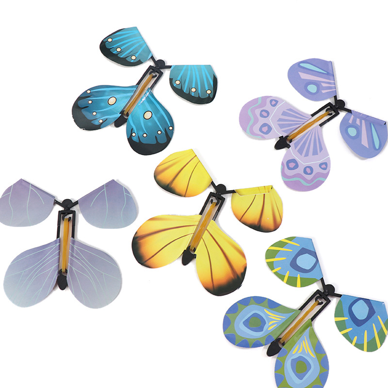 会飞的蝴蝶化蛹成蝶书中飞diy幼儿园科技小制作新奇益智玩具批发