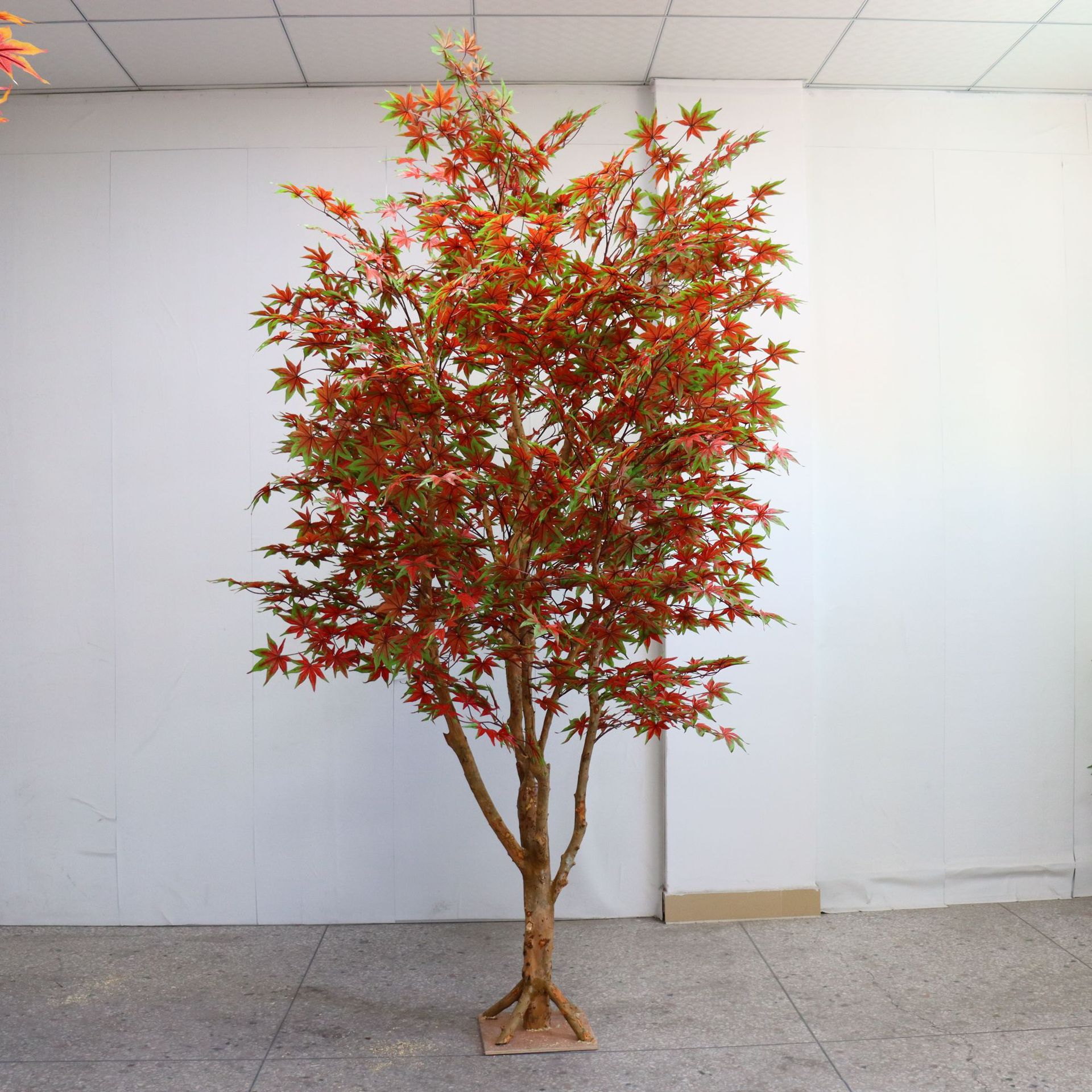 景源仿真大树枫树假树室内展厅商场造景大型装饰摆件红枫绿枫盆景