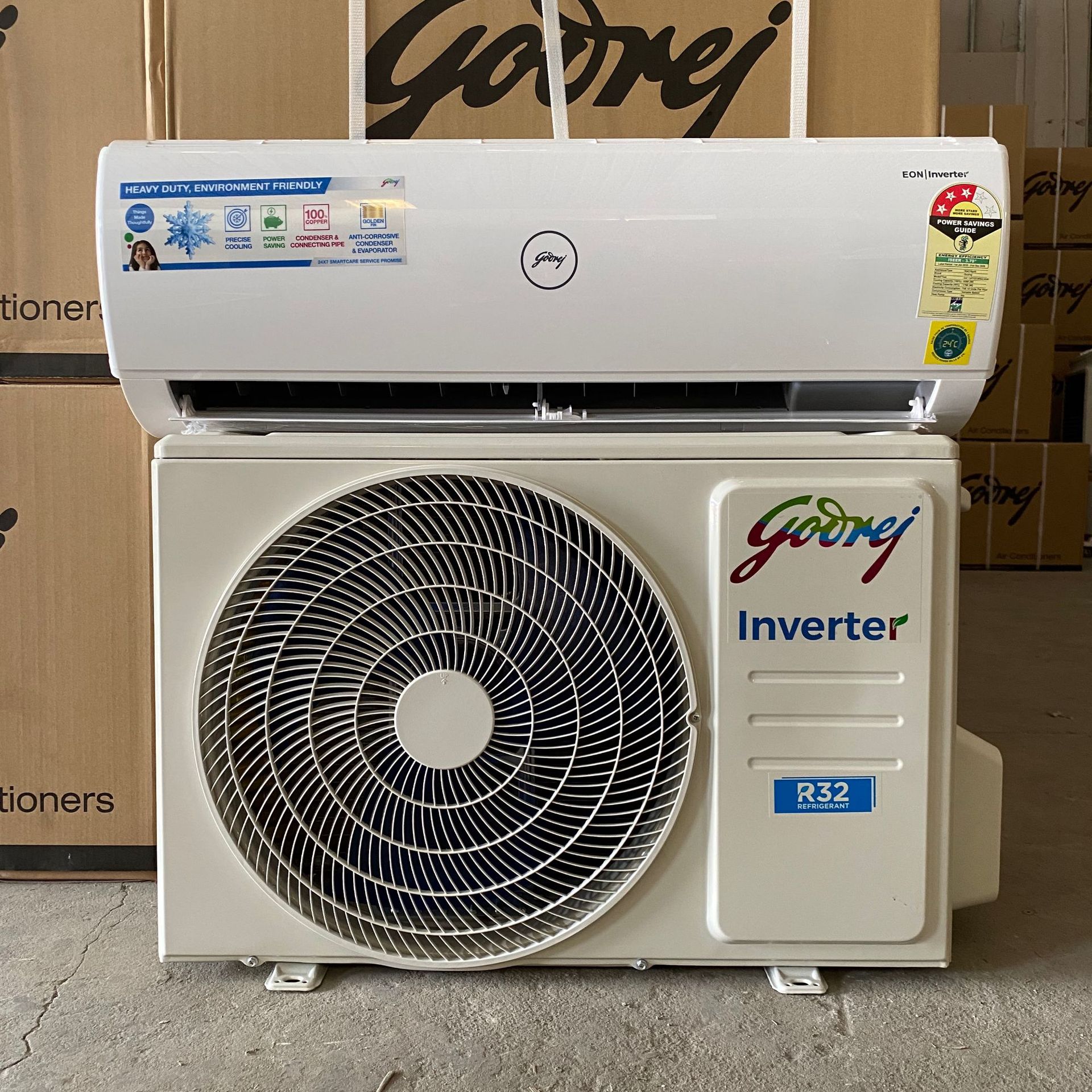 5匹2p单冷变频空调家用挂机式英文版高配r32冷媒220v国内电压