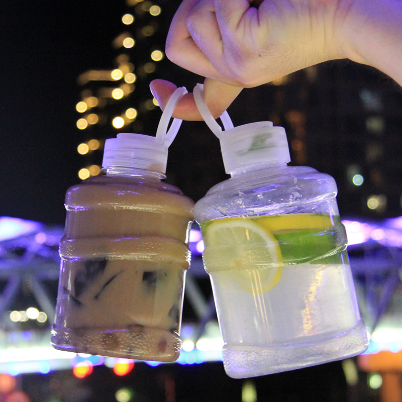 pet迷你矿泉水桶瓶 运动水杯奶茶杯饮料果汁瓶 户外便携奶茶桶