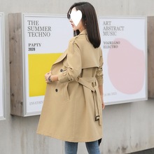 风衣外套女小个子2024新款韩版中长款春秋大码卡其色大衣今年流行