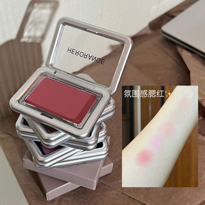 Herorange Atmosphere Feeling Slightly Tipsy Blush Red Widow Transparent Case Long-Lasting Natural Brightening and Repairing One Piece Dropshipping