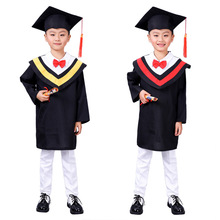 六一节日儿童博士表演服摄影服装幼儿园小学生学士服毕业礼服批发