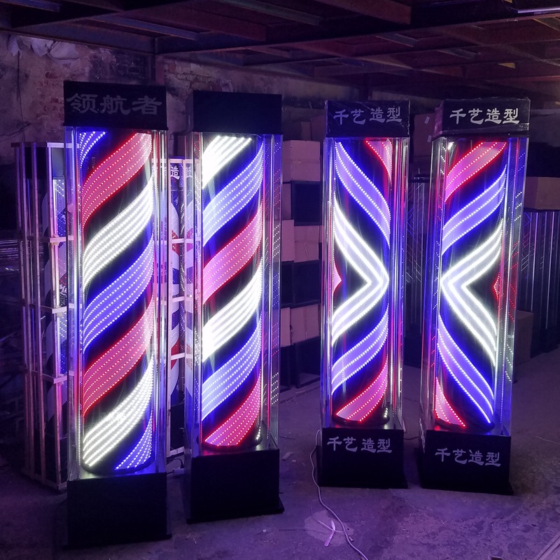 转灯美发转灯理发店转灯发廊转灯led标志灯落地转灯箱美发店转灯