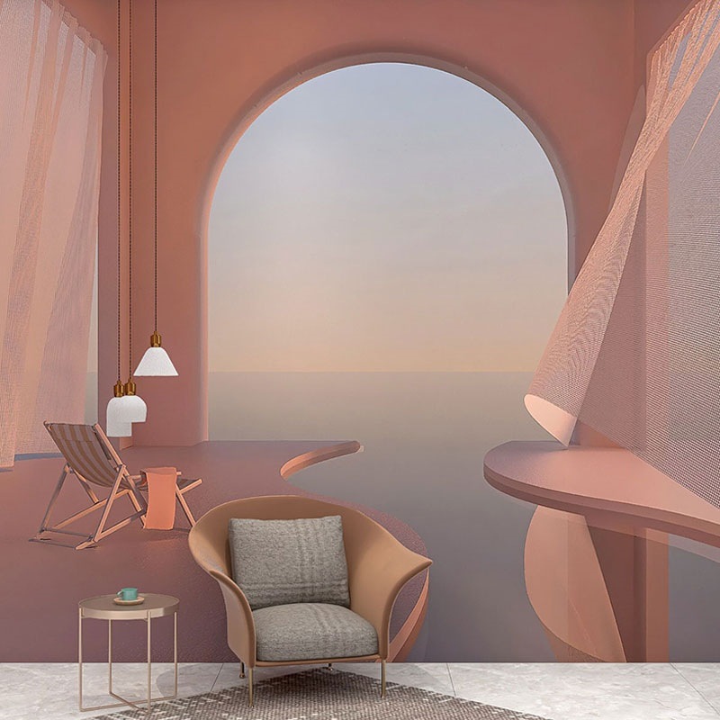 玄关贴纸背景墙