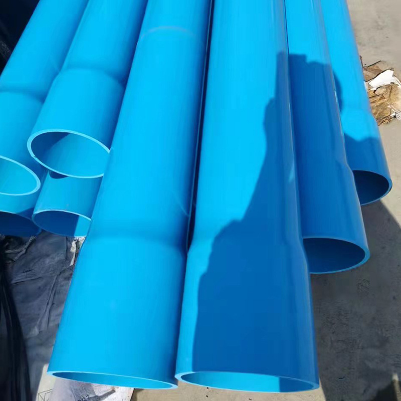 pvc蓝色丝扣打井管  塑料pvc开槽管深井管 埋地钻井用管 滴灌管材