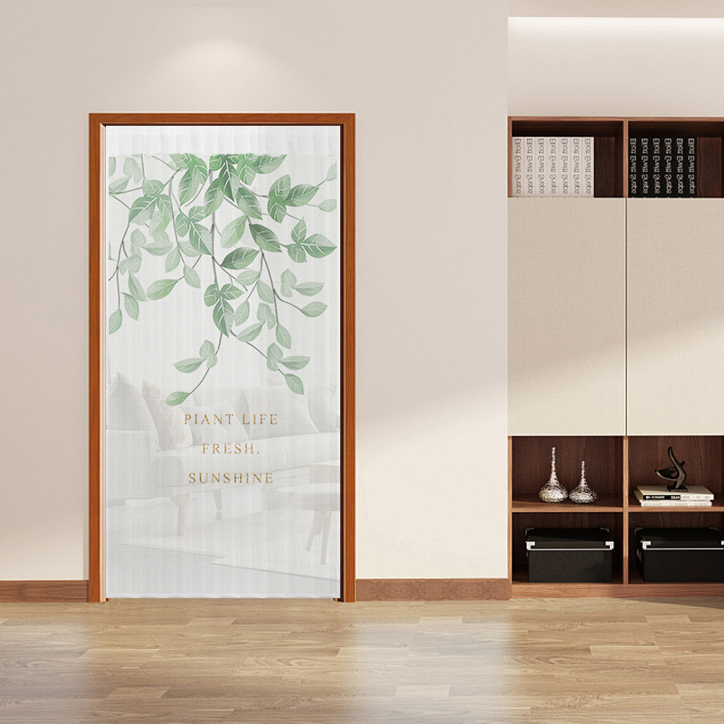 门帘夏季防蚊蝇通风家用纱窗门帘装饰免打孔门帘卧室隔断帘软门帘