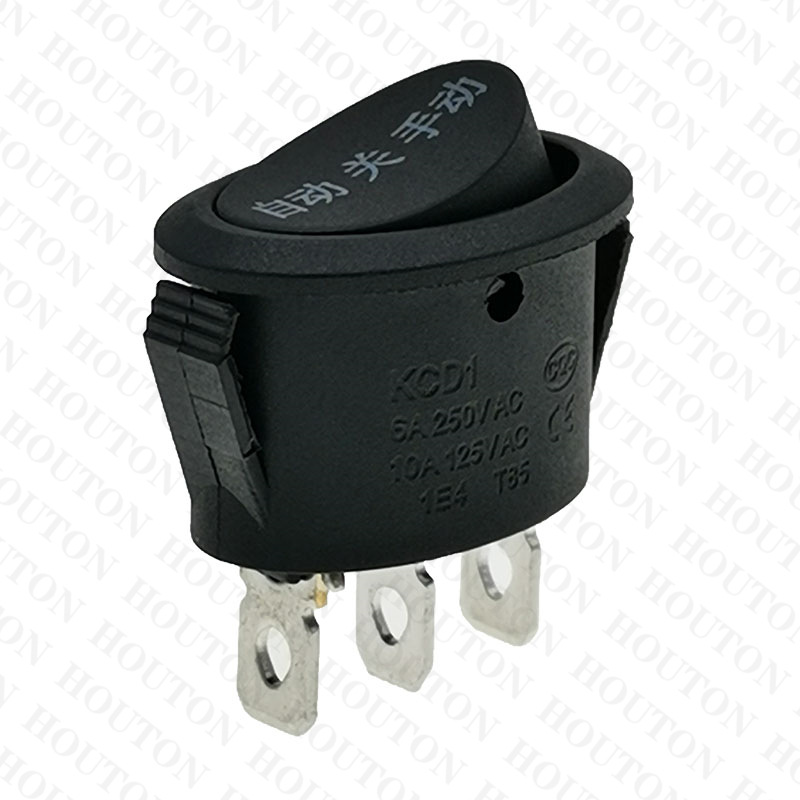 电热水壶开关高升壶开关三挡三脚 手动自动关椭圆形圆形电源开关