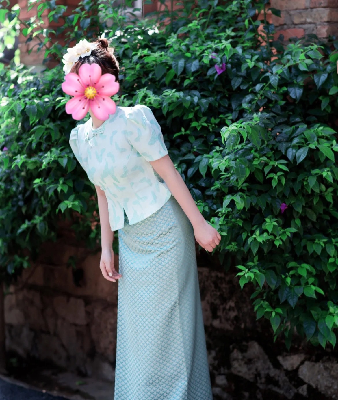 云南西双版纳短袖款女装旅拍服装傣装写真气质民族服装傣族套装1