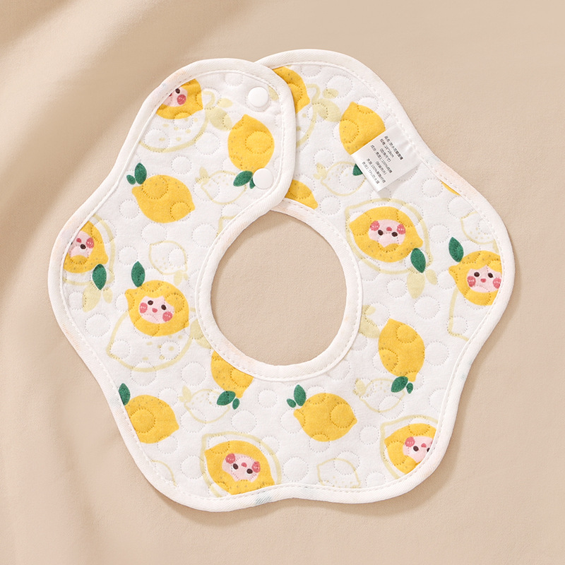 Saliva Towel Baby Cotton Super Soft Bib Newborn Baby Waterproof Vomit Milk Breathable Bib Petal Bib