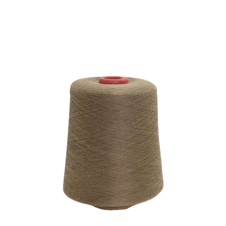 业盟工厂胶原蛋白纱线阳离子涤纶55鲁纳赛尔30亚麻15混纺双股股线