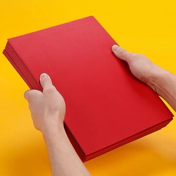 红色卡纸红折纸大红色厚硬卡纸大张双面红贺卡纸领券