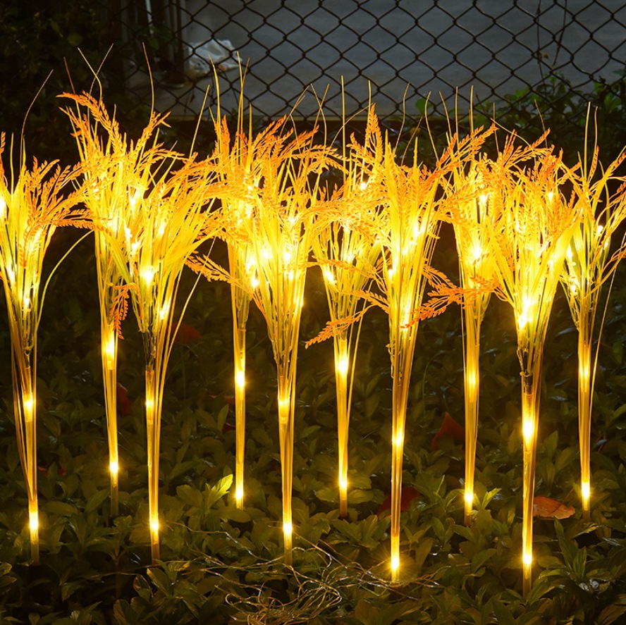 led发光七头水稻大麦灯 户外防水稻穗地插灯庭院亮化装饰草坪灯