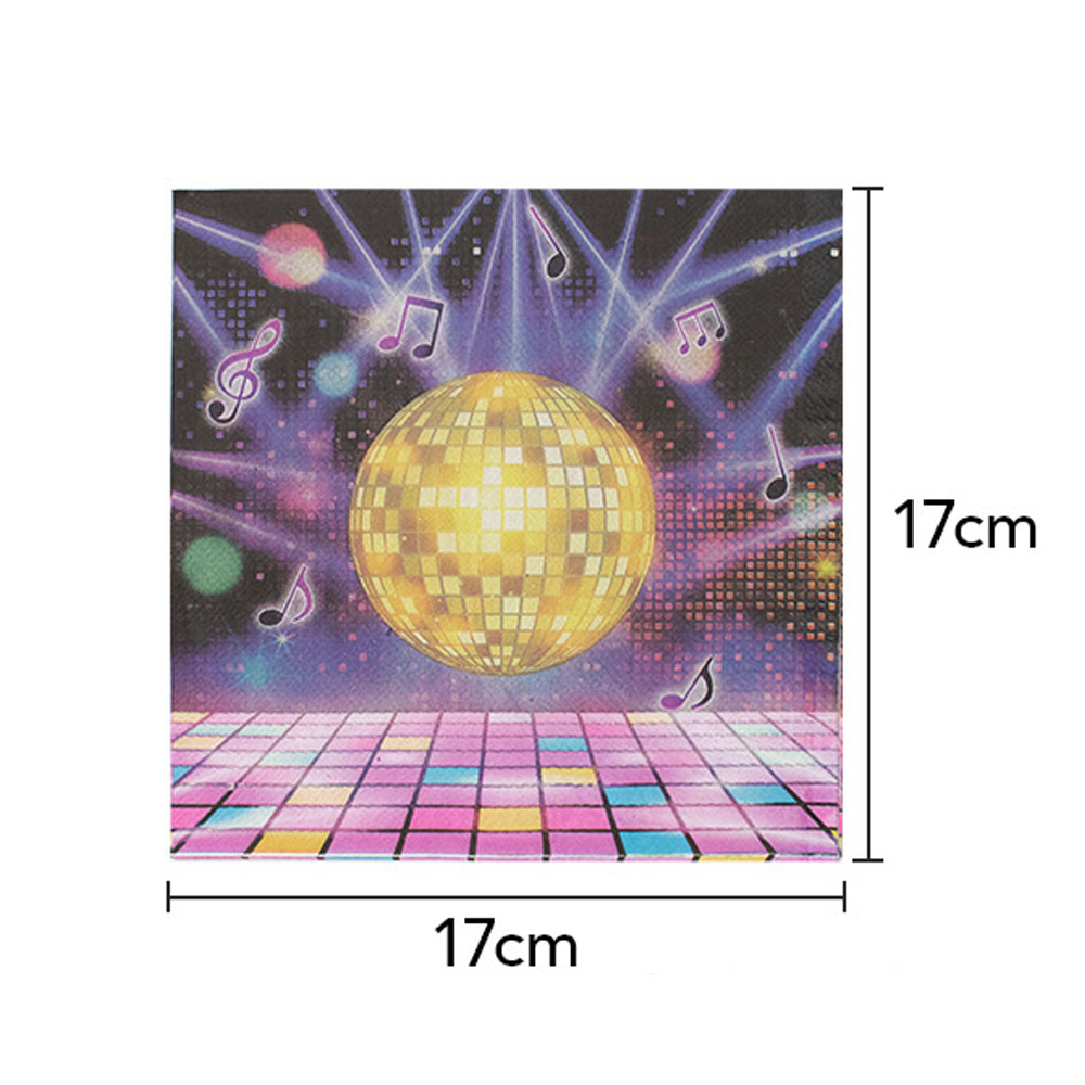 Amazon Hot Disco Party Paper Pallet 1980s 1990s Ballroom Bar Theme Party Tableware Outfit